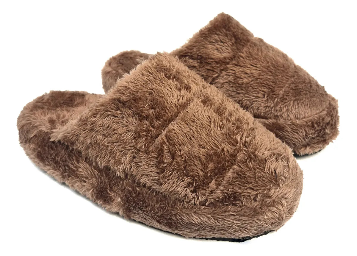 2x1 Pantuflas De Mujer Pantuflon Piel Corderito Super Calentitas