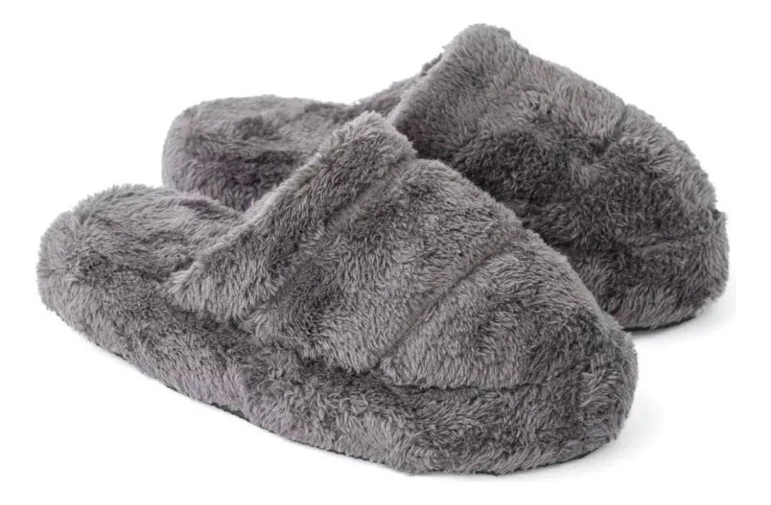 2x1 Pantuflas De Mujer Pantuflon Piel Corderito Super Calentitas